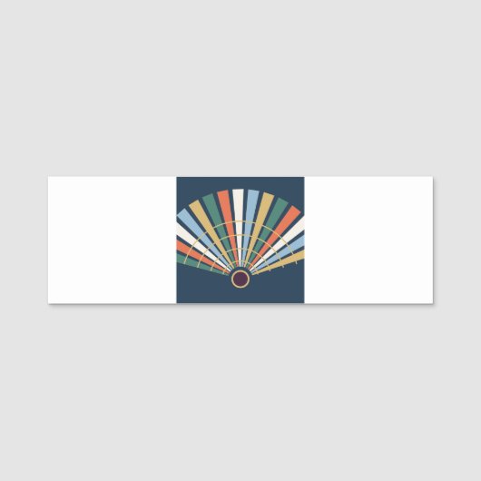 Neo Deco Fan grafisches Namensschild (Vorderseite)
