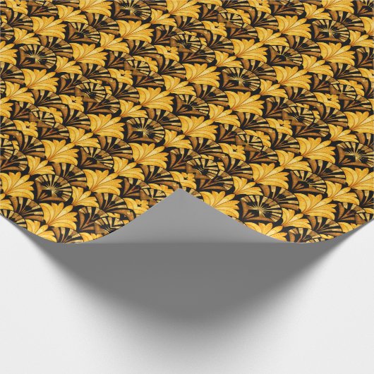 Neo Deco Gold Geometric Abstract Pattern Geschenkpapier (Ecke)