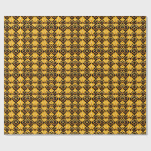 Neo Deco Gold Geometrisches Abstraktes Muster Geschenkpapier