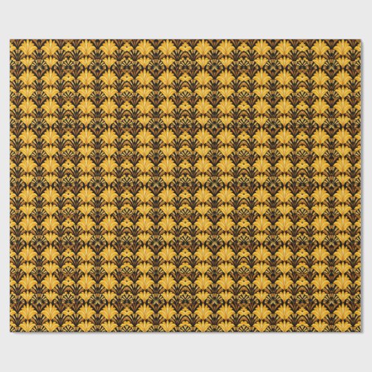 Neo Deco Gold Geometrisches Abstraktes Muster Geschenkpapier (Flach)