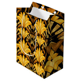 Neo Deco Gold Geometrisches Abstraktes Muster Mittlere Geschenktüte