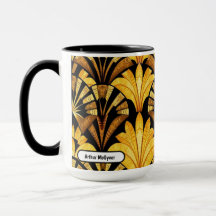 Neo Deco Gold Geometrisches Abstraktes Muster