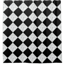 Neo Deco Schwarz und Faux Weiß Marmor Schachbrett
