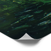 Neo Expressionist Singapore Skyline Vibrant Sunset Poster (Ecke)