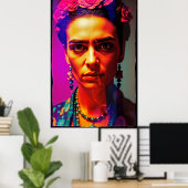 Neo Frida: Radiant Rebel Portrait Poster (Heimbüro)