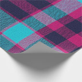 Neo-Fuchsia Plaid Giftwrap Geschenkpapier (Ecke)