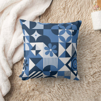 Neo Geo Design mit elegantem blauem Farbdesign Kissen