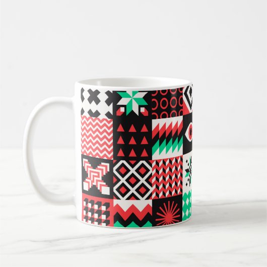 NEO GEO. Geometrisches Muster Kaffeetasse (Links)