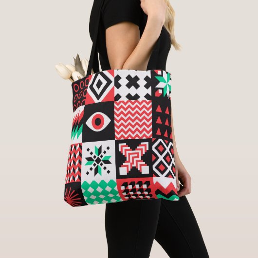 NEO GEO. Geometrisches Muster Tasche (Von Nahem)