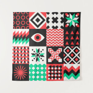 NEO GEO. Geometrisches Muster Wandteppich