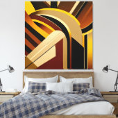 NEO GEO MODERN GEOMETRIC DESIGN LEINWANDDRUCK (Insitu (Schlafzimmer))