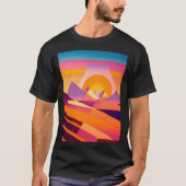 NEO GEO SUNSET LANDSCAPE T-Shirt (Vorderseite)
