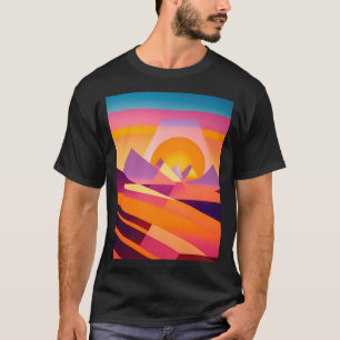 NEO GEO SUNSET LANDSCAPE T-Shirt
