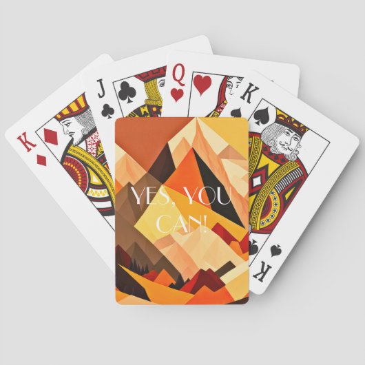 NEO- Geometrische BOHO-Landschaft Spielkarten (Rückseite)