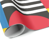 Neo Geometrische Illustration. Geometrische Formen Geschenkpapier (Rolleneckpunkt)