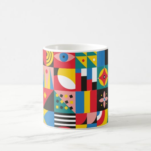 Neo Geometrische Illustration. Geometrische Formen Kaffeetasse (Mittel)