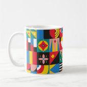 Neo Geometrische Illustration. Geometrische Formen Kaffeetasse (Links)
