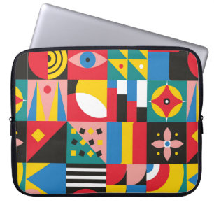 Neo Geometrische Illustration. Geometrische Formen Laptopschutzhülle