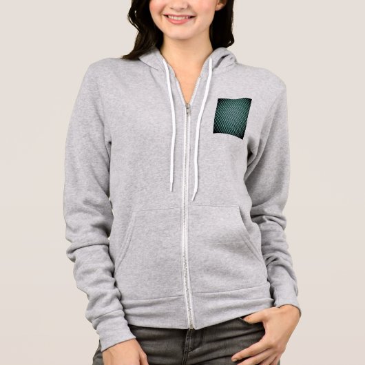 Neo-grüne Sphären Hoodie (Vorderseite)