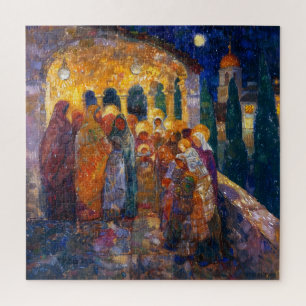 Neo-Impressionismus Nacht Stadt Puzzle