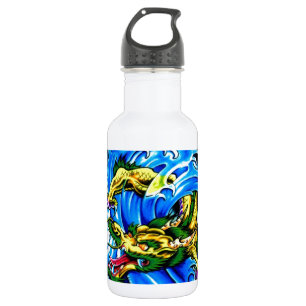 Neo Jap Dragon Tattoo Edelstahlflasche