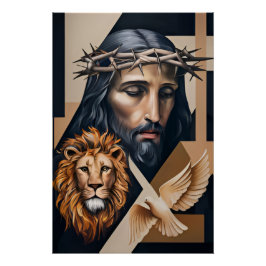 Neo-Kubistische Elegance: Eine Hommage an Britto Poster