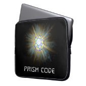 Neo Laptop Schlauch 15" Prismencode - Goldenes Kin Laptopschutzhülle (Vorderseite Links)