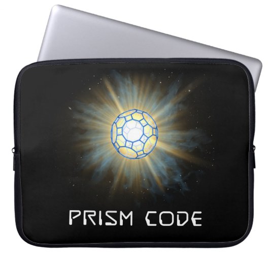 Neo Laptop Schlauch 15" Prismencode - Goldenes Kin Laptopschutzhülle (Vorderseite)