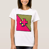 Neo Memphis Cross /Plus Signing Motif T-Shirt (Vorderseite)