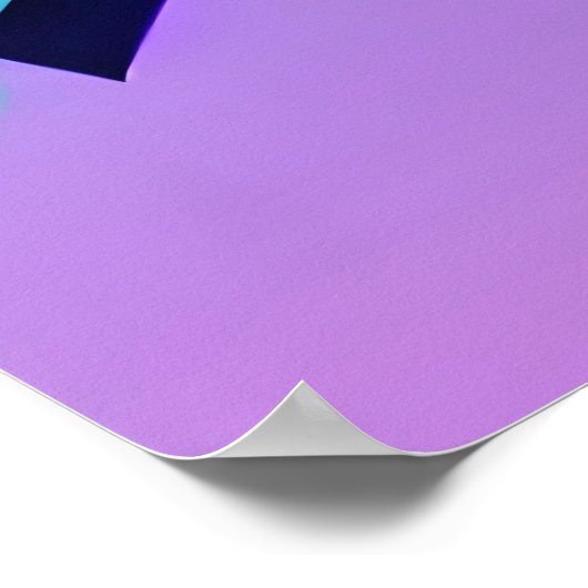 Neo-Memphis Design Ken Gage Retrowave Fine Art Poster (Ecke)