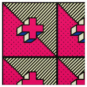 Neo-Memphis-Pattern - Cross/Plus-Zeichen Stoff (Muster)