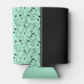 NEO MINT BLACK Floral Custom Monogram Keepake Dosenkühler (Rückseite)