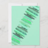 Neo Mint Glitzer Nail Polnischer Wellness-Center T Einladung (Rückseite)