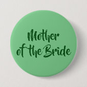 Neo Mint Green Mother of the Bride Wedding Button (Vorderseite)