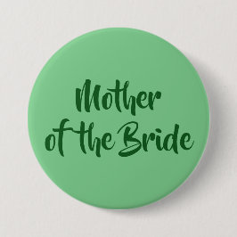 Neo Mint Green Mother of the Bride Wedding Button