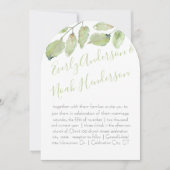 Neo Mint Greenery Typografy Hochzeit im Herbst Einladung (Vorderseite)