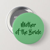 Neo Mint Grün Brautmutter Hochzeit Button (Vorne & Hinten)