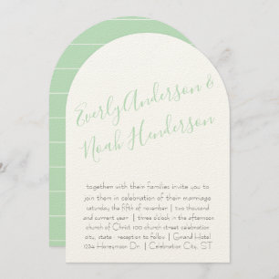 Neo Mint Minimalistisch Typografy Wedding Einladung