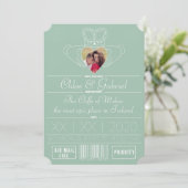 Neo-Mint-Save the Date Claddagh-Foto Save The Date (Stehend Vorderseite)