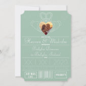 Neo-Mint-Save the Date Claddagh-Foto Save The Date (Rückseite)