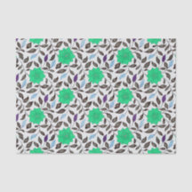 Neo Mint Vintage China Poppy Blumenmuster Muster