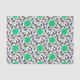 Neo Mint Vintage China Poppy Blumenmuster Muster Seidenpapier