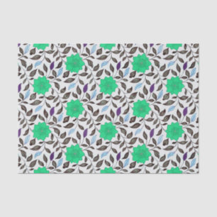 Neo Mint Vintage China Poppy Blumenmuster Muster Seidenpapier