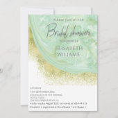 Neo-Minze-Goldmarmor-Agate Kalligraphie Einladung (Vorderseite)