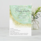 Neo-Minze-Goldmarmor-Agate Kalligraphie Einladung (Stehend Vorderseite)