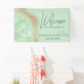 Neo-Minze-Rose Goldmarmor-Agate Kalligraphie Banner (Insitu)