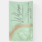 Neo-Minze-Rose Goldmarmor-Agate Kalligraphie Banner (Vertikal)