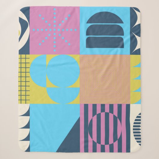Neo Modernism artwork pattern made with abstract g Sherpadecke (Vorderseite)