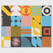 Neo Modernism Kunstwerk aus abstrakt g Geschenkpapier (Flach)
