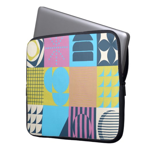 Neo Modernism Kunstwerk aus abstrakt g Laptopschutzhülle (Vorderseite Links)